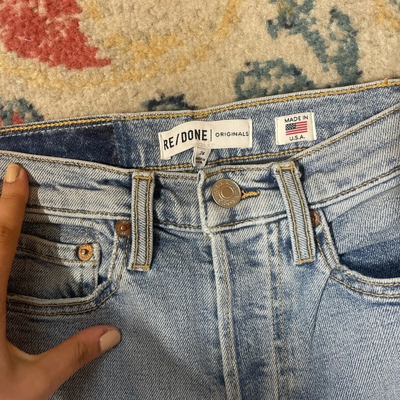 NWT RE/DONE High Rise Stove Pipe Jeans in cloudy blue - Picture 9 of 9